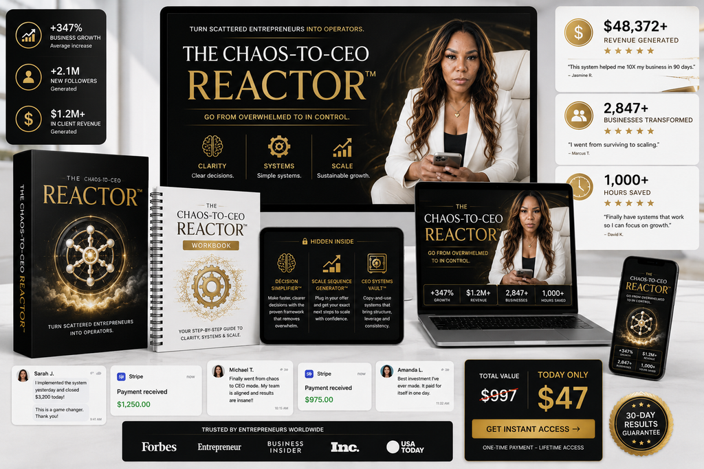 The Chaos-to-CEO Reactor™-NEW!!